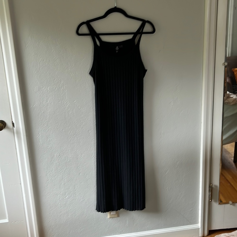 Volcom Ribbed Tank Midi Dress Black M